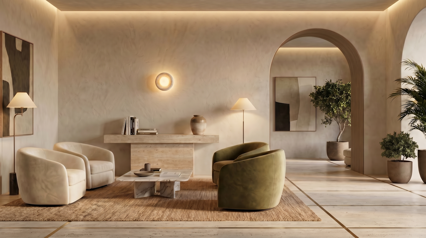 Wandlamp Como | Travertin