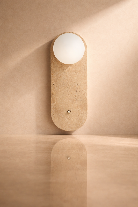 Wandlamp Lucca | Travertin